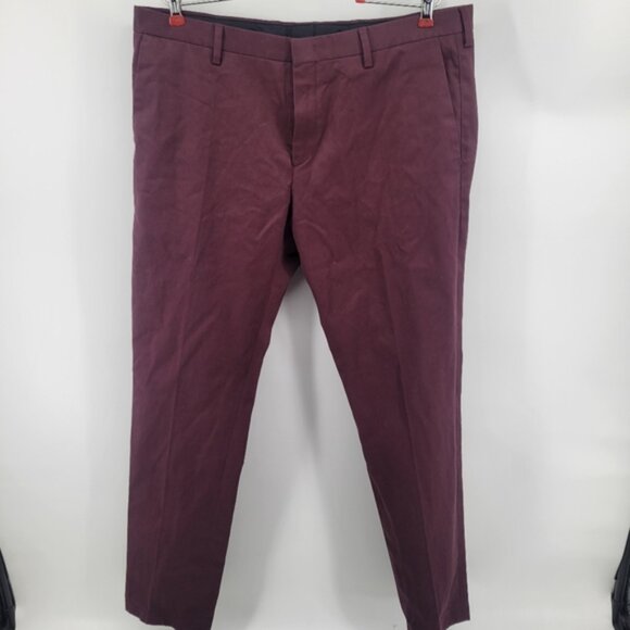 Paul Smith Slim-Fit Burgundy Cotton-Stretch Chinos Size 36 - Picture 5 of 8